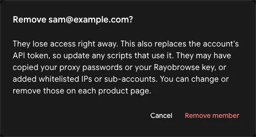 Remove a member